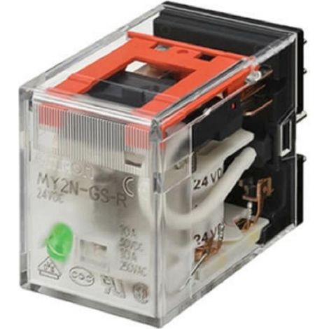 Omron relè a innesto, 14 pin, 4pdt, 6a indicatore meccanico, 24 v ca my4gsrac24