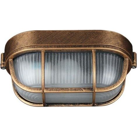 Applique D'extérieur Lampe Murale Industrielle Rétro Lampe De Bateau Ovale hublot Lampe, elliptique Plafonnier Applique Éclairage Luminaire, Pour l’Intérieur et l’Extérieur E27,de (1/4)