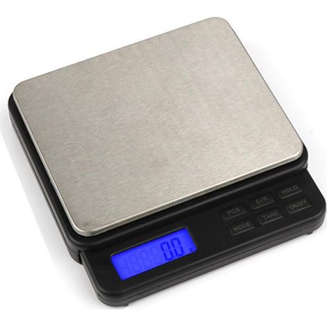 BEBUSINGOTO Balance de précision, numérique, 0,1 g à 2 kg, fonction tare, extinction automatique, écran LCD rétroéclairé (1/5)