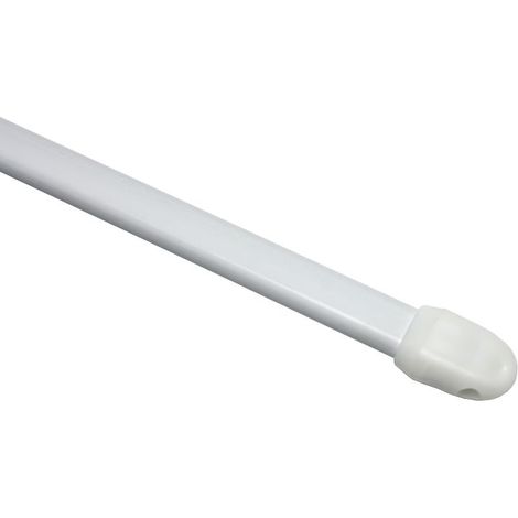 Gardinia Vitragestange flachoval weiß, Ø 11 mm, ausziehbar 50 - 80 cm Vitragestangen