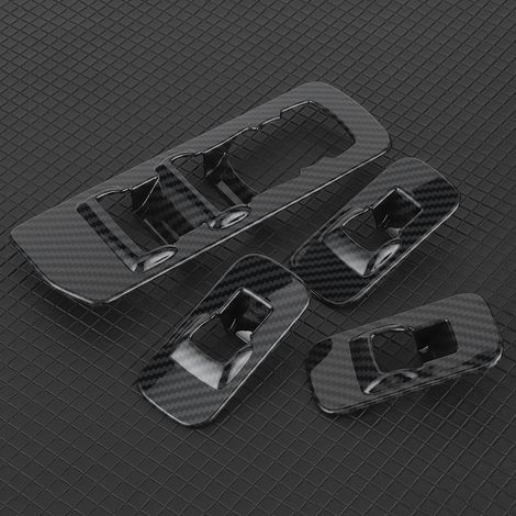 Modification de voiture Ford F150 2015-2020 : baguette décorative en fibre de carbone pour interrupteur de lève-vitre et accoudoir intérieur (4 pièces). (1/5)