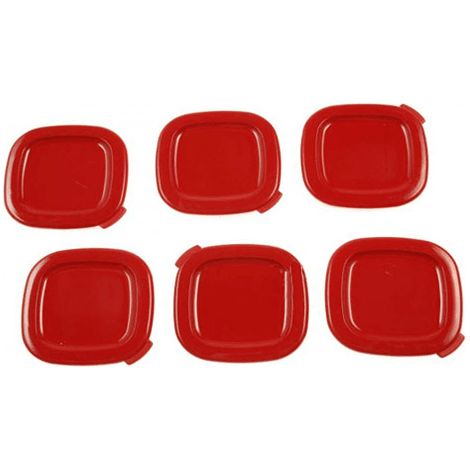 COUVERCLES ROUGE POT YAOURT LIVRE PAR 6 pour PIECES CUISSON... (1/3)