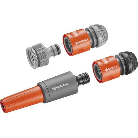 Gardena Watering Hose Nozzle Starter Set Connector Water Stop Attachments (1/5)