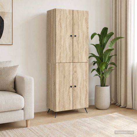 vidaXL Schrankset 2 pcs Sonoma-Eiche Holzwerkstoff (1/5)