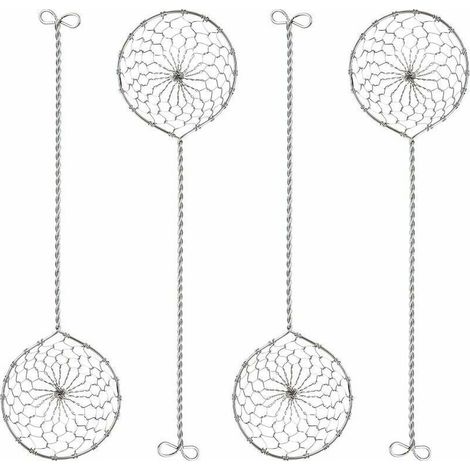 Set mit 5 Edelstahl-Fondue-Sieben - 6,5 cm x 23,5 cm Fondue-Schöpfkellen