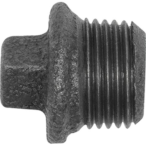 Riegler Stopfen 290, mit Rand, R 1/4 a. Temperguss schwarz