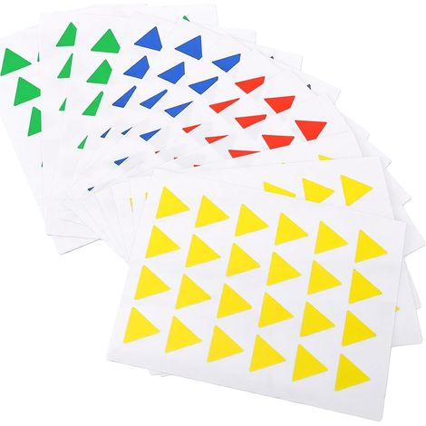 Autocollants Triangulaires à Codage Couleur 1,6 X 1,4 Cm 288 Pièces, étiquettes Triangulaires Auto-adhésives pour l'organisation de la Planification, Autocollants de Marquage Rouge Jaune (1/5)