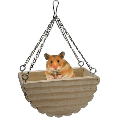 Balançoire en bois pour hamster, jouet suspendu pour gerbille, rat, souris, hamster nain (1/5)