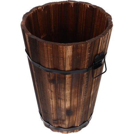 ronde en bois pour la salle de bain et la maison Poubelle (1/5)