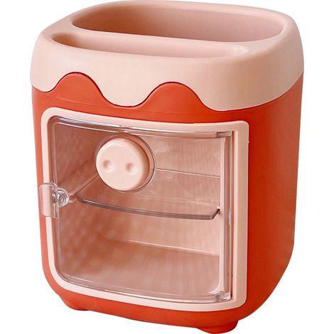 Pot à crayons/stylo en plastique grande capacité, organisateur de bureau décoratif pour la maison et la salle de classe (1/5)