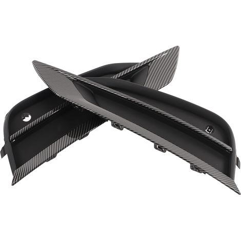 1 paire de grilles de feux antibrouillard avant gauche et droite, référence 31425447, accessoires auto de remplacement pour S90 V90 2016-2019, style fibre de carbone (1/5)