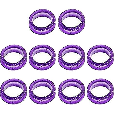 10 bagues de ciseaux de coiffure en silicone pour un confort amélioré et un insert pour le pouce