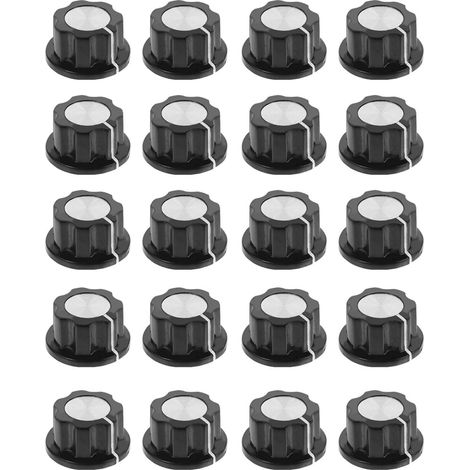 20pièces Bouton Rotatif De Commande Potentiomètre à Tournant Degrés Pour Instruments Compacte Design Raffiné (1/5)