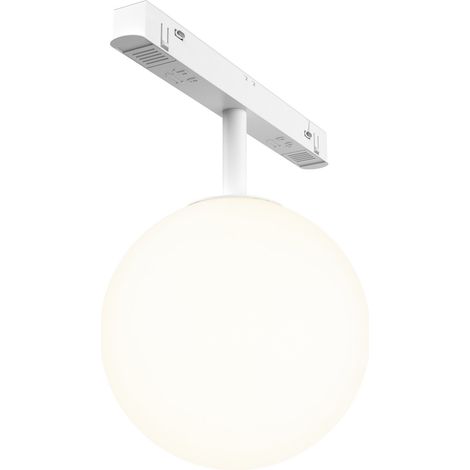 Faretto binario 1 fase bianco sfera vetro LED 5W 3000K (1/2)