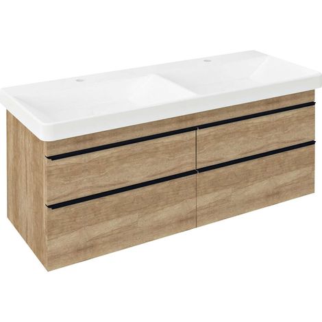 Sapho Sitia - Mobile lavabo 116x50x44 cm, 4 cassetti, rovere Alabama SI120-2222