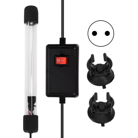 Lampe UV pour aquarium, stérilisation ultraviolette, élimination des algues, pour bassin à poissons, prise UE 220 V (1/5)