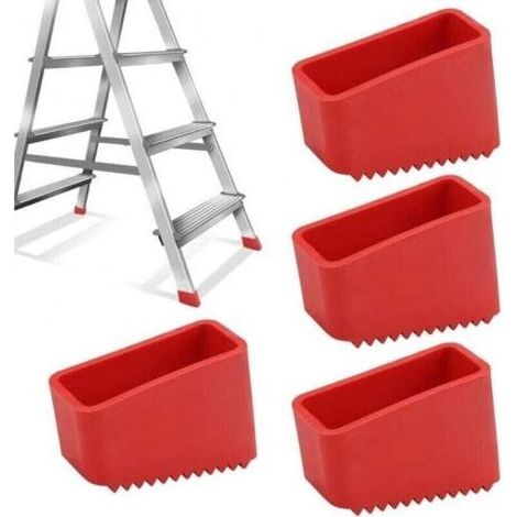 4 Pièces Couvre-Pieds D'Échelle en Caoutchouc, Embout Escabeau 50x20mm, Pied Escabeau, Pieds D'échelle de Rechange en Caoutchouc Universels pour les Échelles Pliantes des Travailleurs à Domicile
