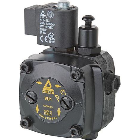 Pompe de bruleur combustible Delta Type VU1 universelle 6-18 bar sens de rotation: droite ou gauche (1/2)