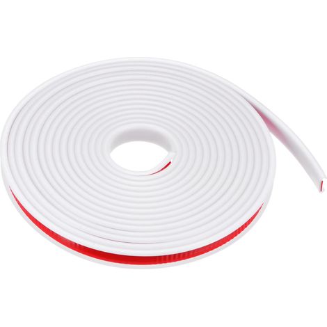 Bandeau De Bord en U 15/32" x 19.7ft (12mm x 6M) Autoadhésif TPE Bandeau De Placage Flexible Protège-Bord Souple pour Meuble Armoire Table Protection Réparation, Blanc (1/5)