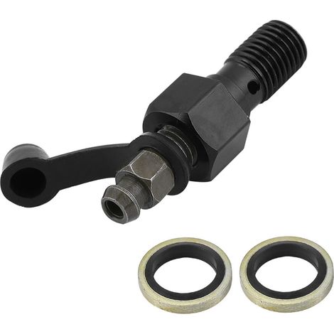 M10x1.25mm moto cylindre de frein étrier vis de purge mamelon Banjo boulon bouchon anti-poussière noir