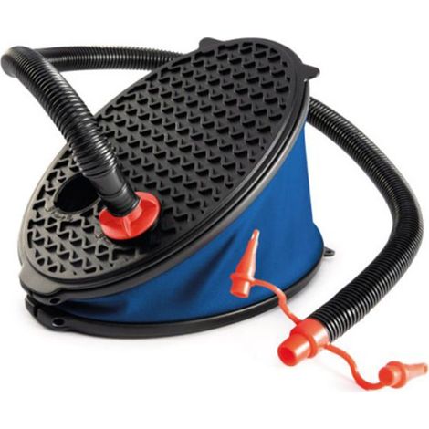 Gonfleur à pied 0,8L – Tuyau flexible avec 2 embouts adaptables – Gonflage et dégonflage rapide – Débit 0,8 litres/cycle (1/5)