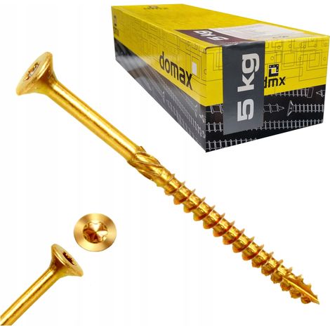 Vis à bois coniques TX20 - 4x80 mm - 5 KG - Résistantes et polyvalentes - Idéales pour vos projets (1/5)