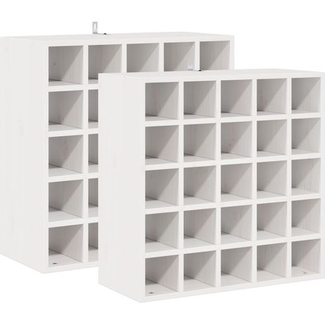 Maison Exclusive - Weinregal 2 pcs Weiß 56 x 25 x 56 cm Massives