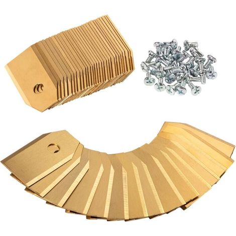 Cuchillas para cortacésped robótico, 30 unidades de cuchillas de titanio con tornillos de 0,75 mm (1/4)