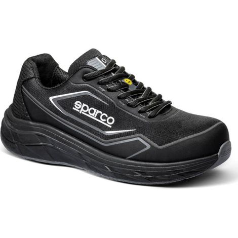 Chaussures de se'curite' Sparco Impulse Teamwork Linford noires S1P pointure 37 style running avec embout en fibre de verre non magne'tique Nero 37