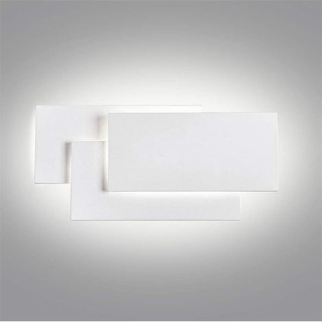 Aplique de Pared Industrial LED Lámpara de Pared Blanco Frío Forma Rectángulo IP44 Luz Interior Exterior para Dormitorio Cocina Comedor Blanco - 1 Pack (1/5)