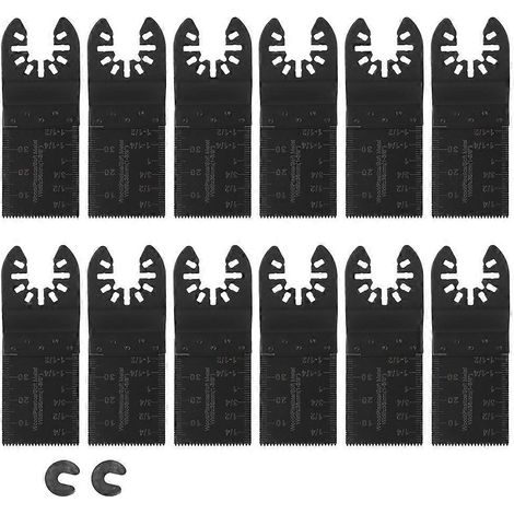Ensemble de 14 lames de scie oscillantes multifonctions avec système de changement rapide – Accessoires de bricolage pour le travail du bois