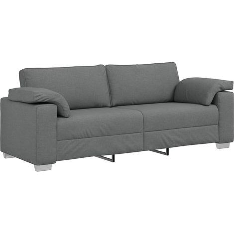3-Sitzer-Sofa Dunkelgrau 220 cm Stoff (1/5)