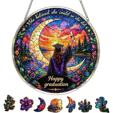 Puzzle en acrylique attrape-soleil à suspendre pour salon, chambre à coucher, décoration d'été, balcon, 22 cm (1/5)