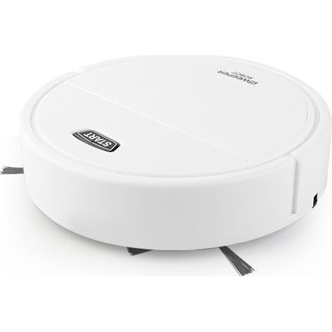 Drahtloser intelligenter Roboter-Staubsauger für Haushalt – USB-rechargebarer Sauger-Staubsauger, 3-in-1 (Saugen, Kehren, Reinigen), Farbe Weiß