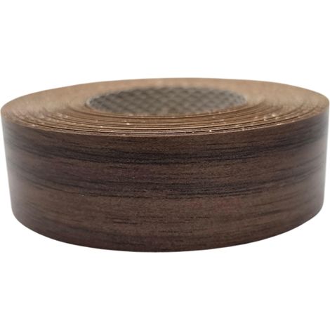 1x Bande de Chant Thermocollant 21mm x 5m Epaisseur 0,50mm Mélaminé Facile à Appliquer Bricolage Étagère Meuble Panneau Bois Durable, Noyer (1/3)