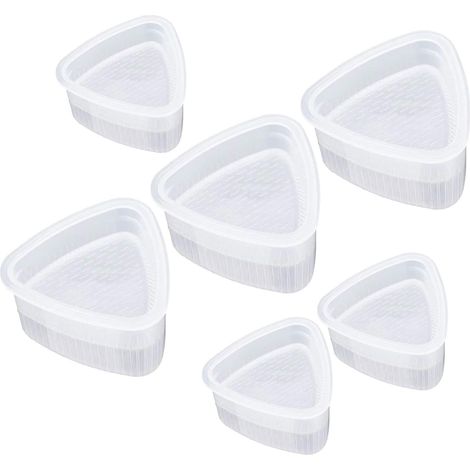 GROOFOO Ensemble de 6 pièces de forme de sushi pour nigiri onigiri,forme de triangle de riz forme de triangle de sushi 2 tailles 7.7cm 6.6cm GROOFOO (1/5)