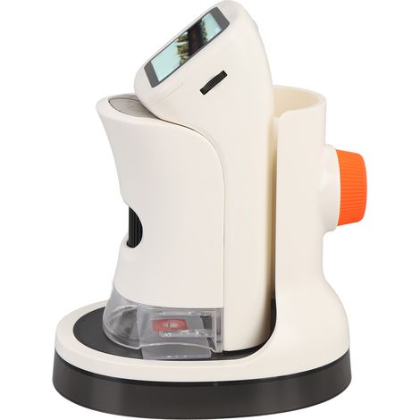 Microscope portable avec écran couleur HD de 2 pouces, grossissement de 100x à 1000x, éclairage LED et kit de lames pour l'observation scientifique et biologique. (1/5)