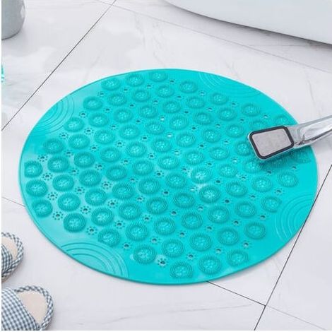 55x55cm,Vert,PVC Tapis de Bain de Massage Rond Tapis Douche Antidérapant Tapis de Salle de Bain Tapis de Douche Lavable en Machine Tapis de Baignoire (1/4)