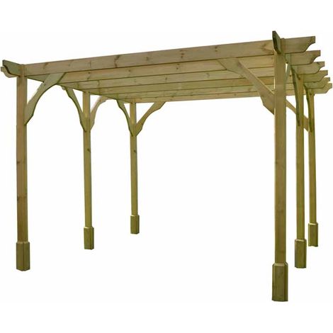 Premium Pergola 6 Post - L480 x W480 x H270 cm - Light Green