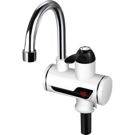 Robinet d'eau chaude electrique 3000W a chauffage rapide  temperature de l'eau reglable de 30¡ãC a 60¡ãC instantane sans reservoir pour la cuisine (1/5)