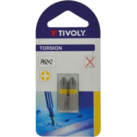 TIVOLY - Embout torsion PH 2 L25 blister de 2 (1/2)