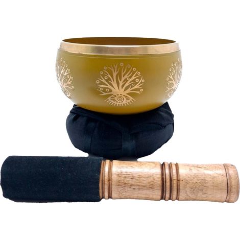 Cuenco tibetano de latón mostaza árbol de la vida 11 cm (1/5)