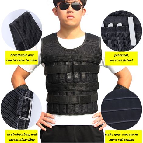 GARRYFIZH Gilet de poids pour exercice de course, outil, équipement d'entraînement de boxe, chargement sportif