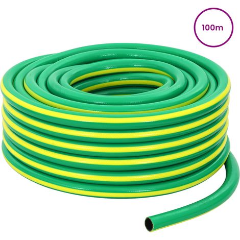 Maison Exclusive - Tubo da Giardino 5-Ply Verde e Giallo 3 / 4'' 100 m PVC