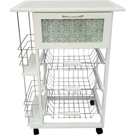 CASA COLLECTION CARRELLO CUC LAVAL 3CESTI WH