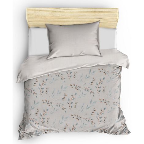 Copripiumino, copripiumino, biancheria da letto Set 100% Cotone Mint Bianco (1/5)