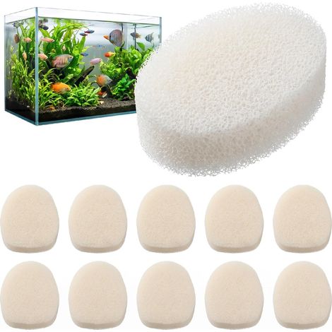 10 cartucce filtranti in spugna per acquario - Spugna filtrante compatibile con Aquaball 2208/2210/2212 e Biopower 160/200/240 - Materiale filtrante di ricambio per filtri interni