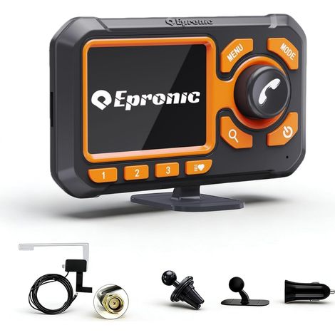 Adaptateur Radio Dab pour Voiture Émetteur Dab Plug & Play avec Bluetooth Mains Libres, écran LCD 2,4", Récepteur Radio Dab+ avec Sortie Auxiliaire et Lecteur de Carte TF pour Autoradio (1/5)