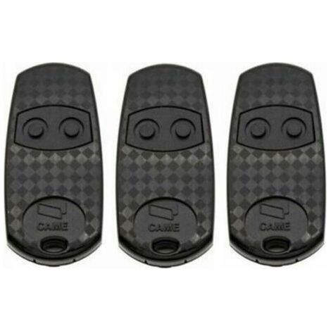 Pack de 3 télécommandes CAME TOP432EV 433,92 MHz – 2 boutons – Compatible avec récepteurs CAME – Dimensions 68 x 12 x 32 mm
