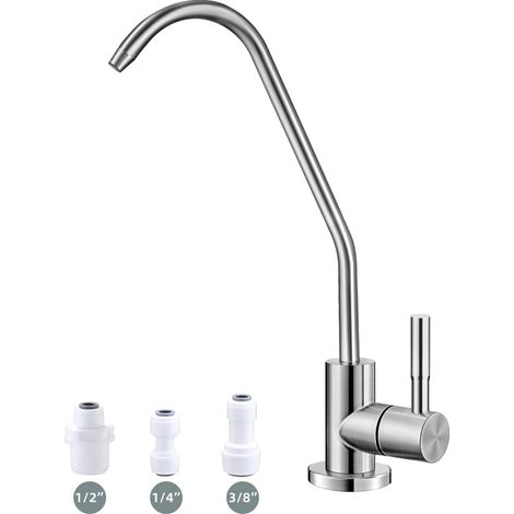 SUS304 RO en Nickel Brossé - Robinet d'Évier Sans Plomb, Filtre à Eau avec Osmose Inverse pour Cuisine et Bar (1/5)